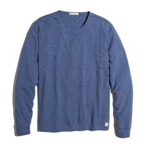 NEW MARINE LAYER NAVY BENSON CREWNECK L/S SHIRT